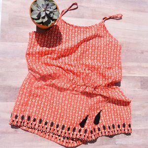 True Destiny  Super Cute Orange Romper